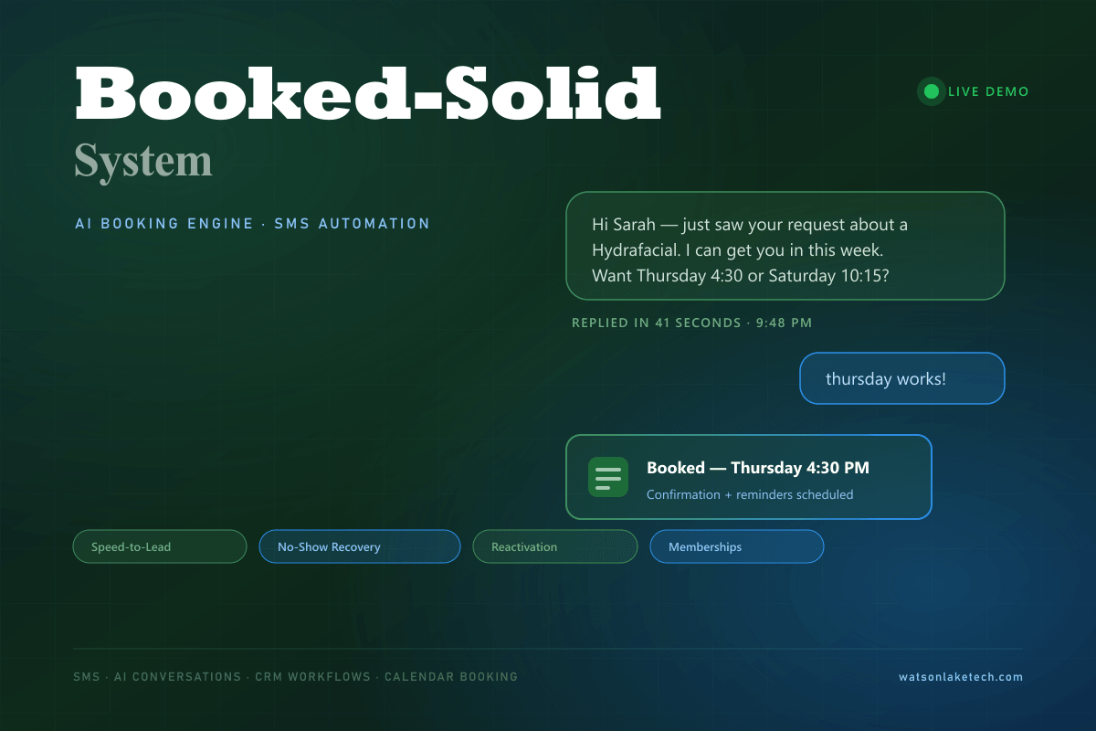 The Booked-Solid System screenshot