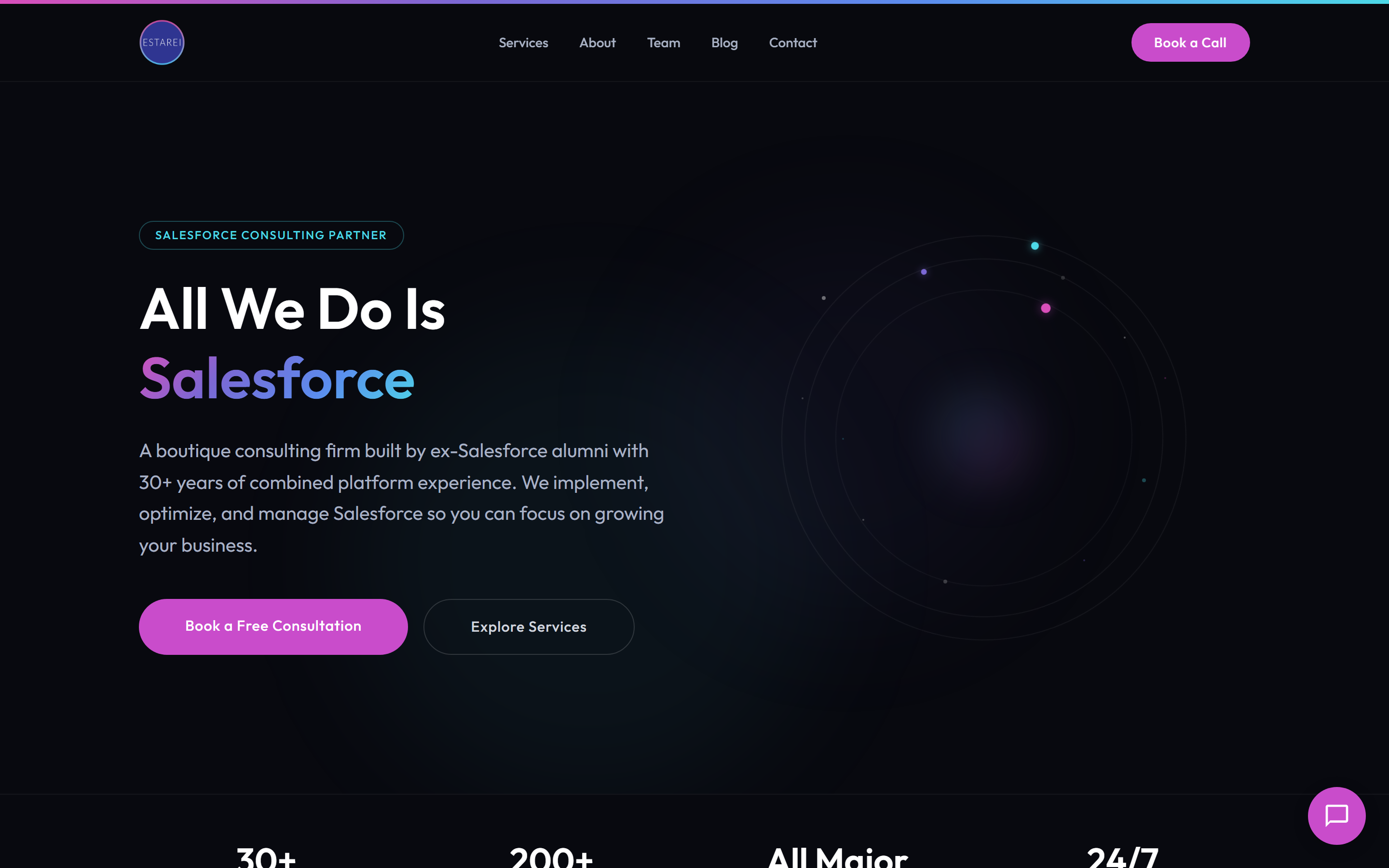 Estarei.io Website screenshot