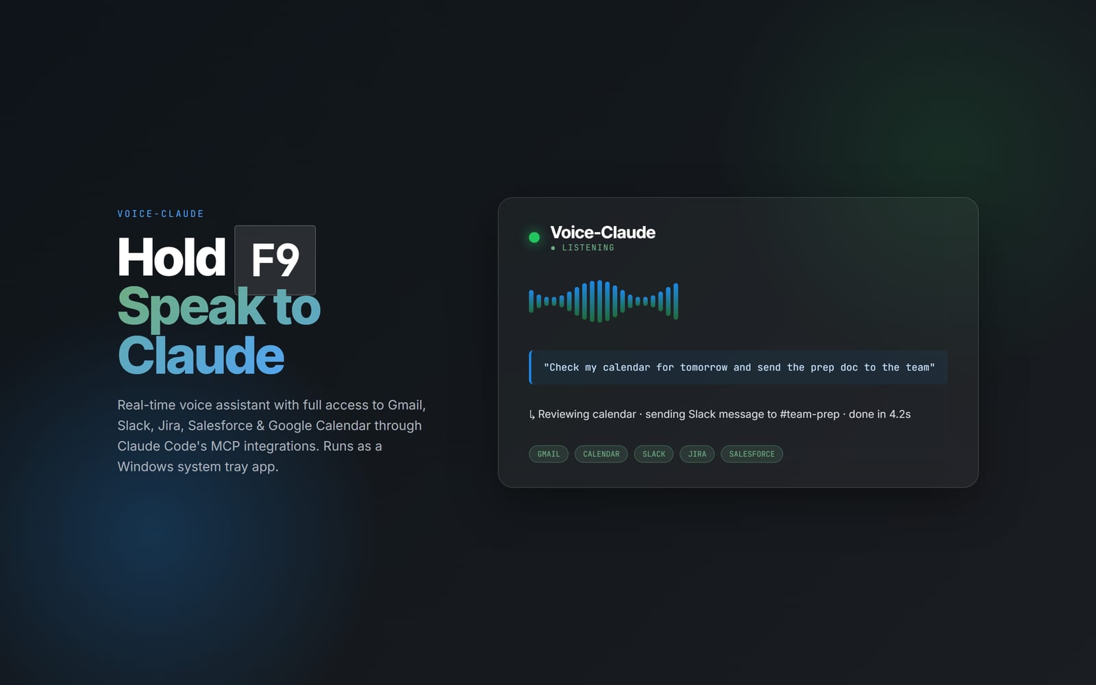 Voice-Claude Assistant screenshot